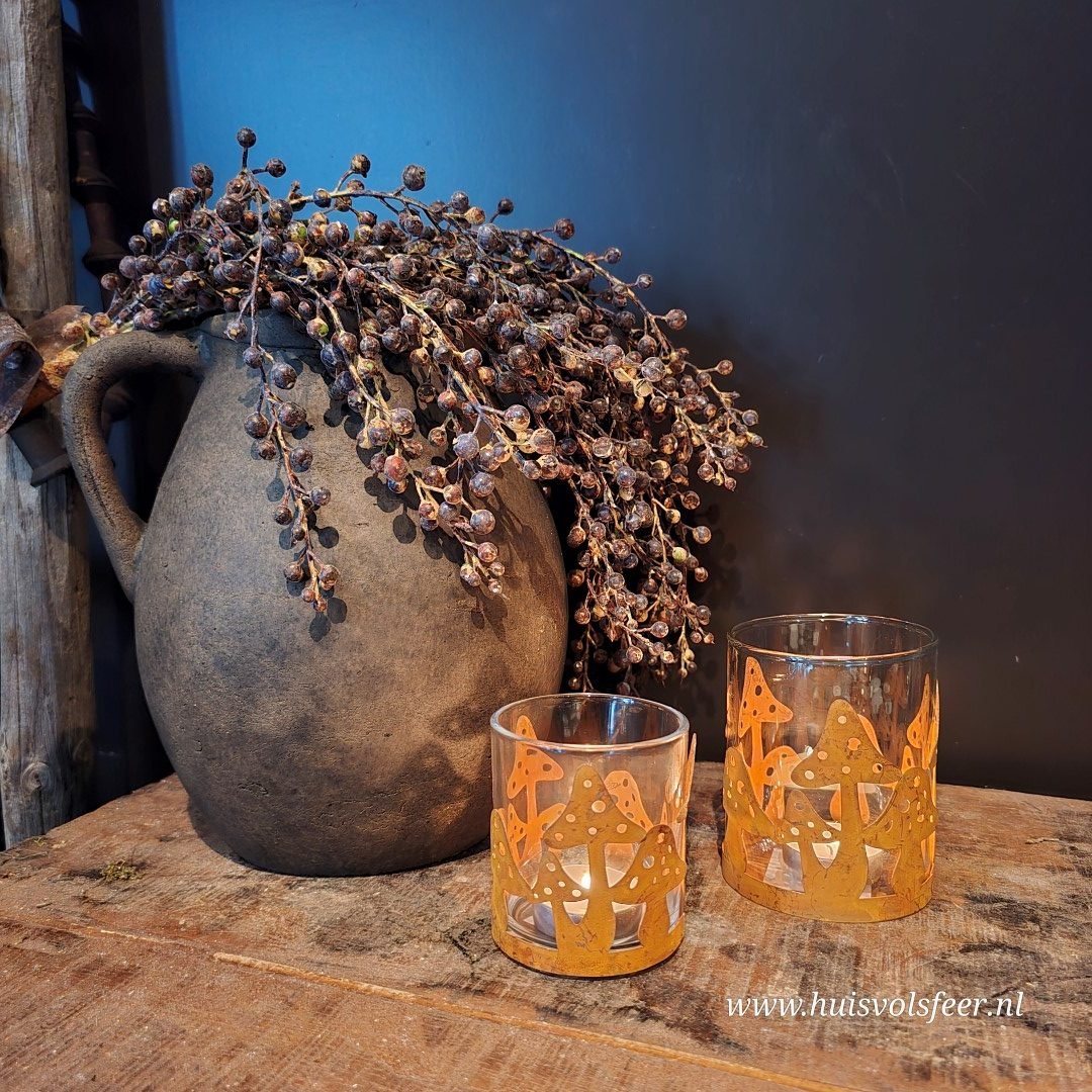 Waxinelichthouder Paddenstoel Roest || Small