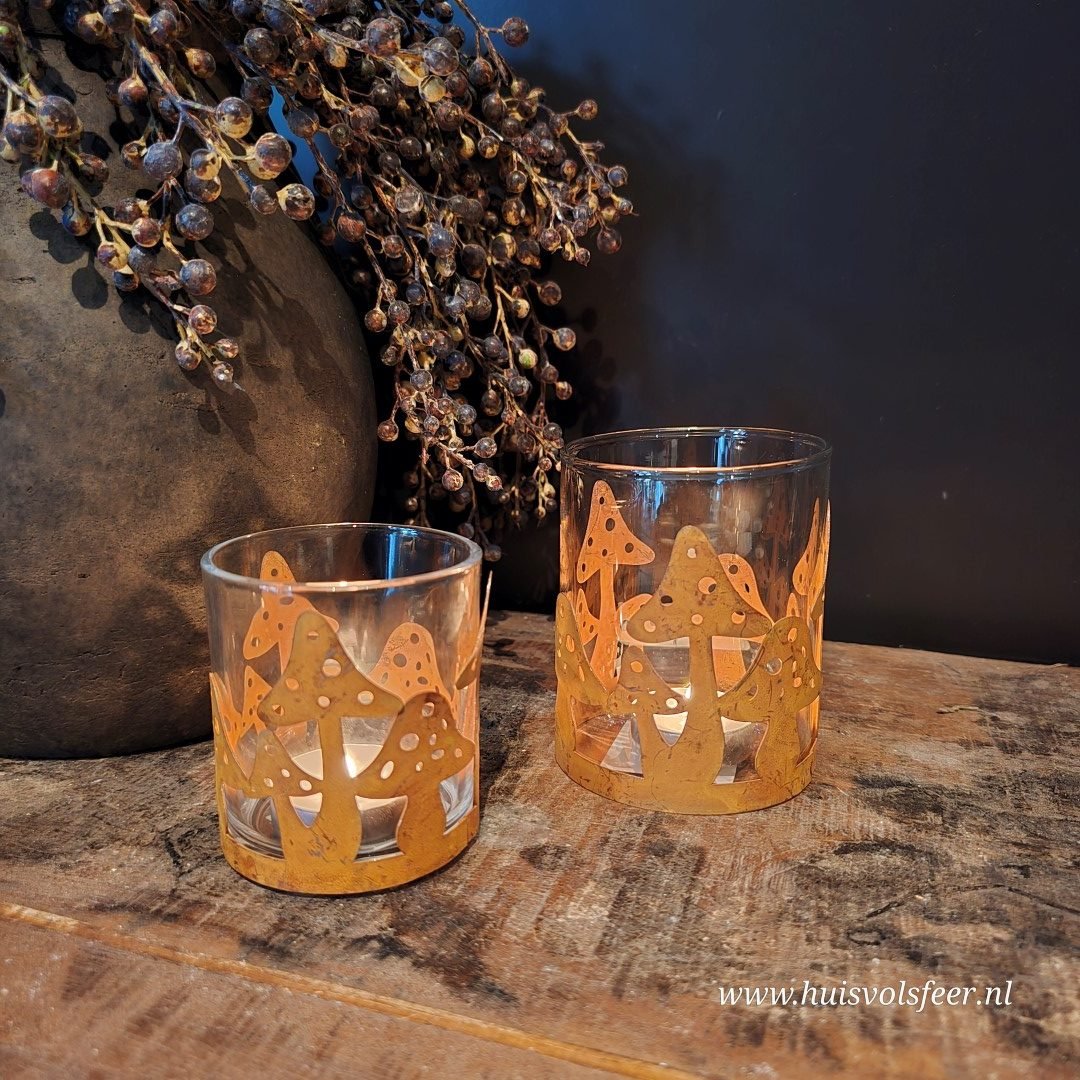 Waxinelichthouder Paddenstoel Roest || Small - Afbeelding 2