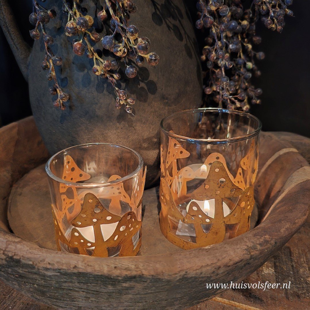 Waxinelichthouder Paddenstoel Roest || Small - Afbeelding 4