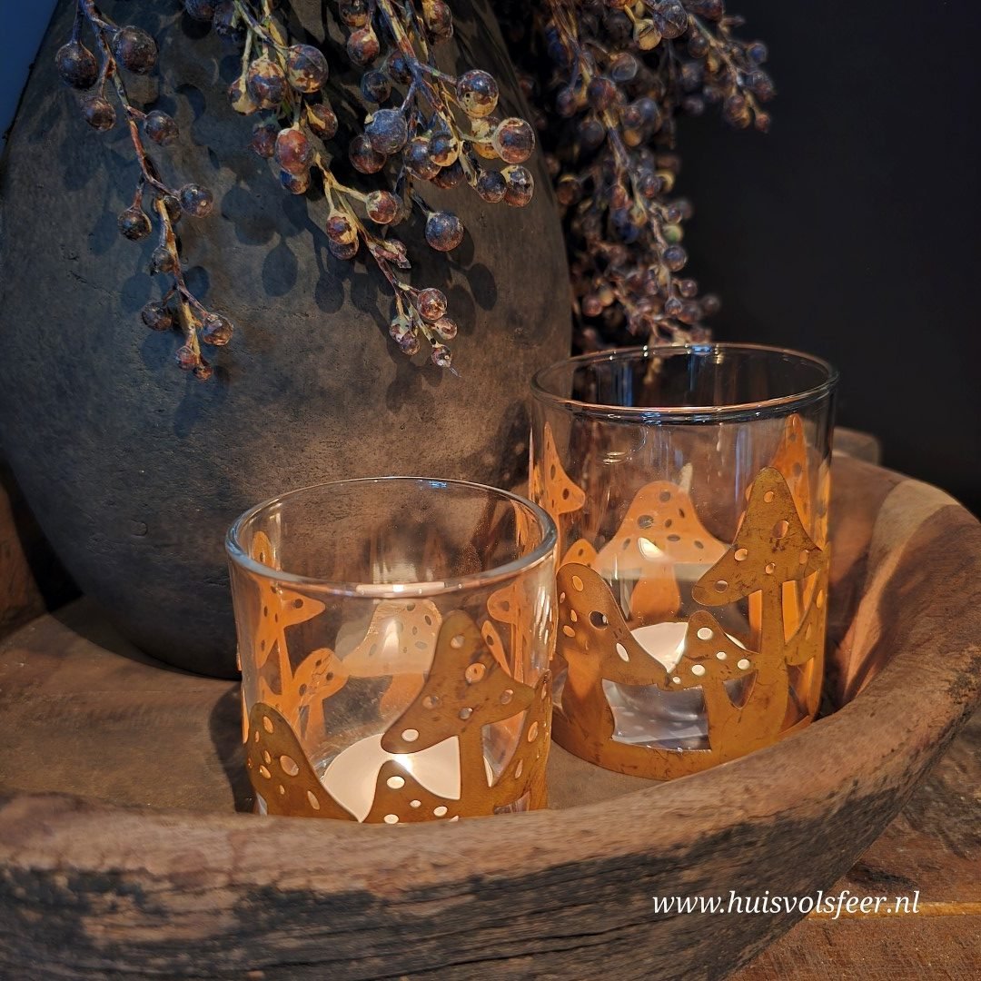 Waxinelichthouder Paddenstoel Roest || Small - Afbeelding 5