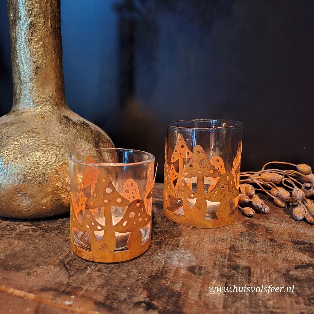 Waxinelichthouder Paddenstoel Roest || Small - Afbeelding 7