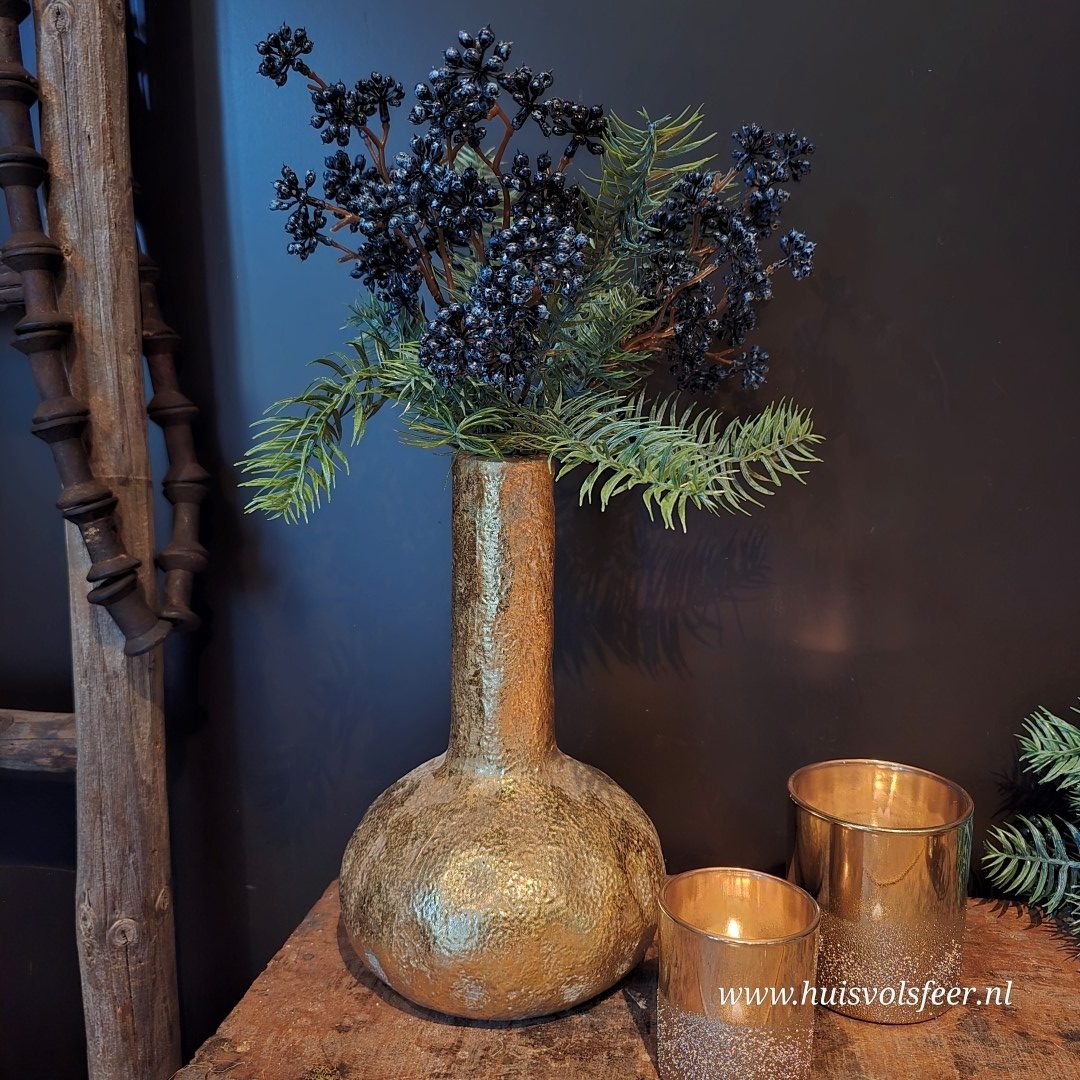 Vaas goud- 28 cm - Afbeelding 2