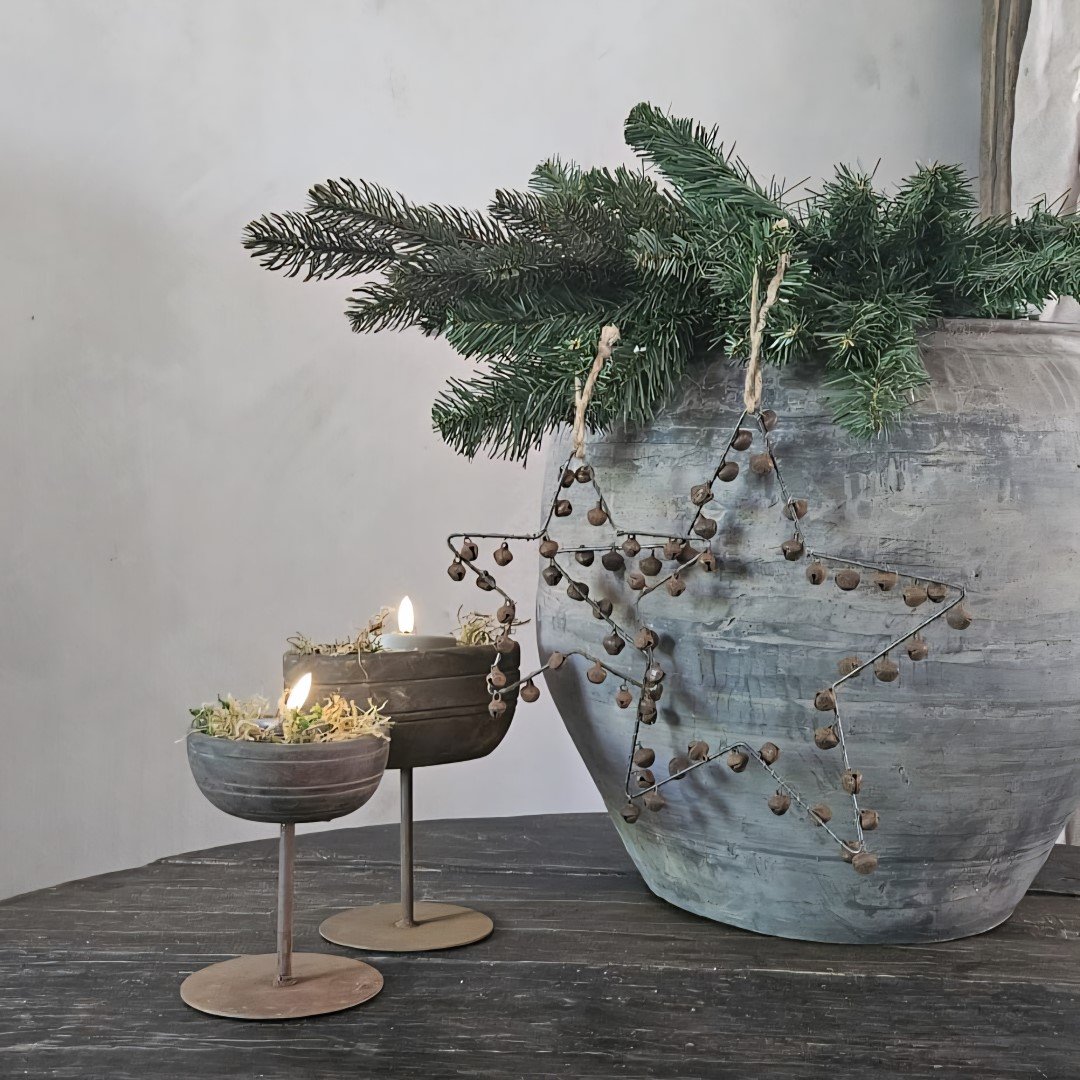 Ster met Belletjes- Roestkleurig || 25 cm - Afbeelding 2