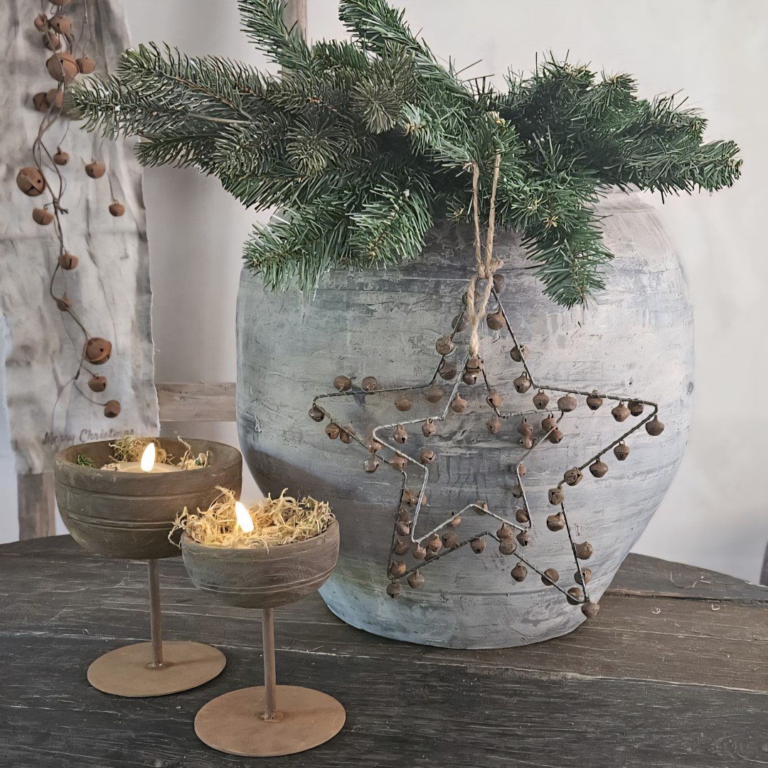 Ster met Belletjes- Roestkleurig || 25 cm - Afbeelding 3