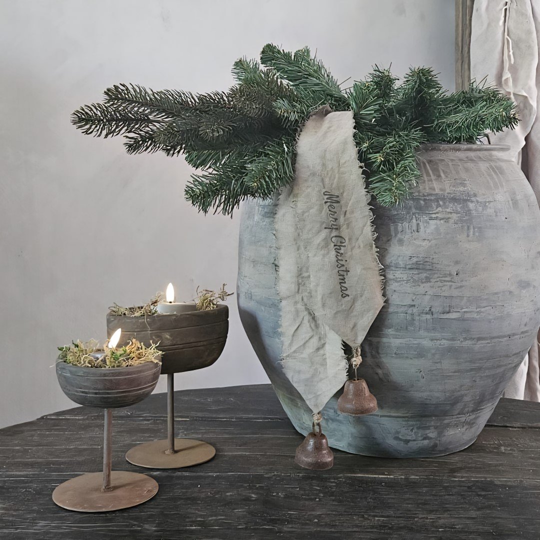 Deco kerst lint met bellen. Handmade. - Afbeelding 2