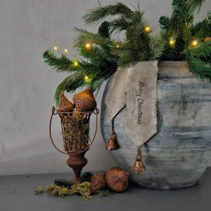 Deco kerst lint met bellen. Handmade.