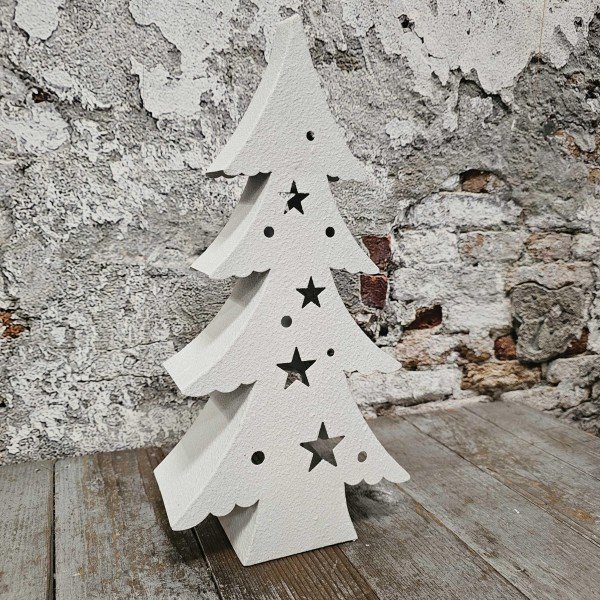 Sneeuwwitte metalen dennenboom- 38 cm - Afbeelding 4