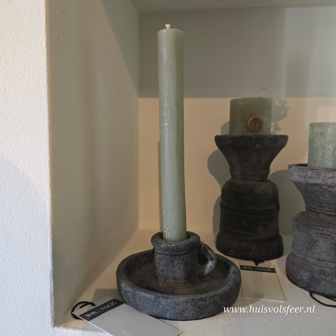 Dinner Candleholder Classic- Stone Black || Brynxz