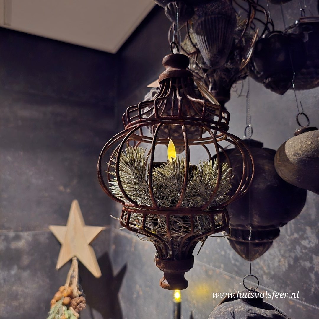 Metalen draadbol hanger. Roest. - Afbeelding 10