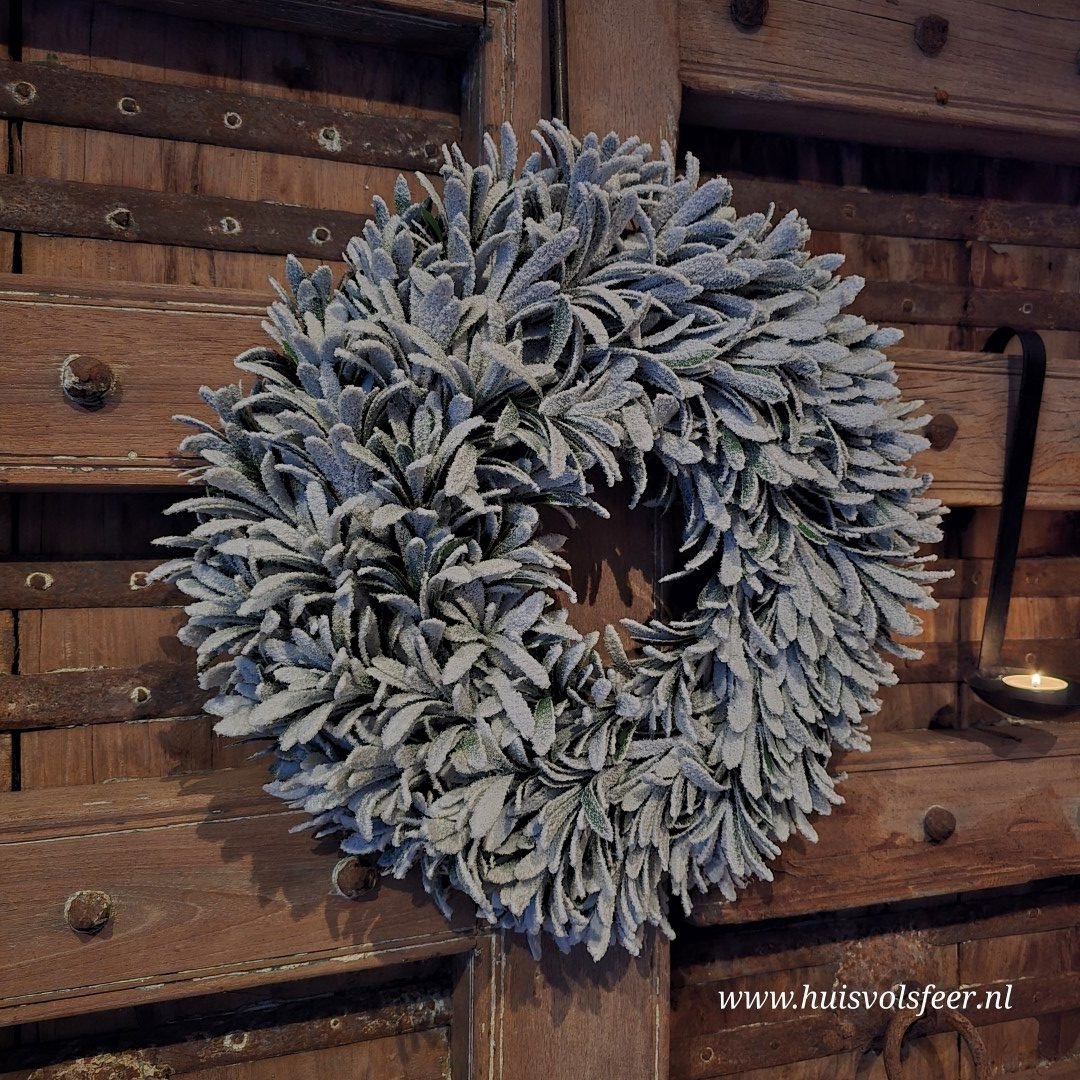 Winterse sneeuwkrans || 40 cm - Afbeelding 2