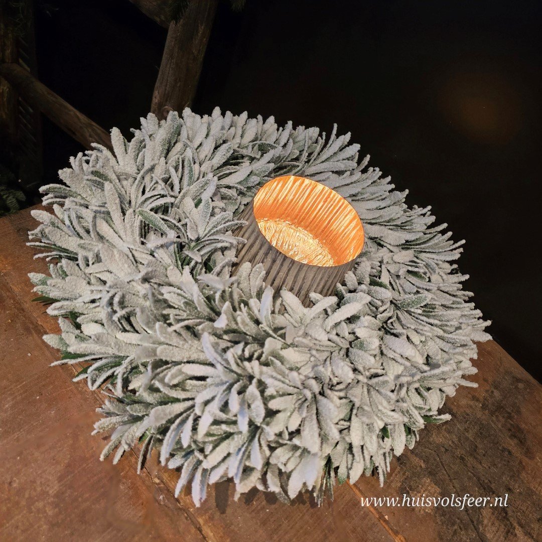 Winterse sneeuwkrans || 40 cm - Afbeelding 8