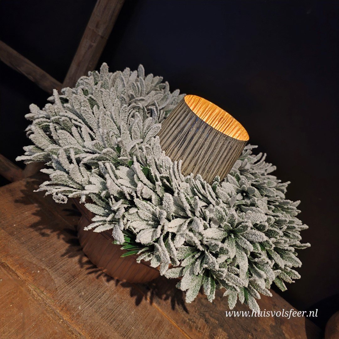 Winterse sneeuwkrans || 40 cm - Afbeelding 7