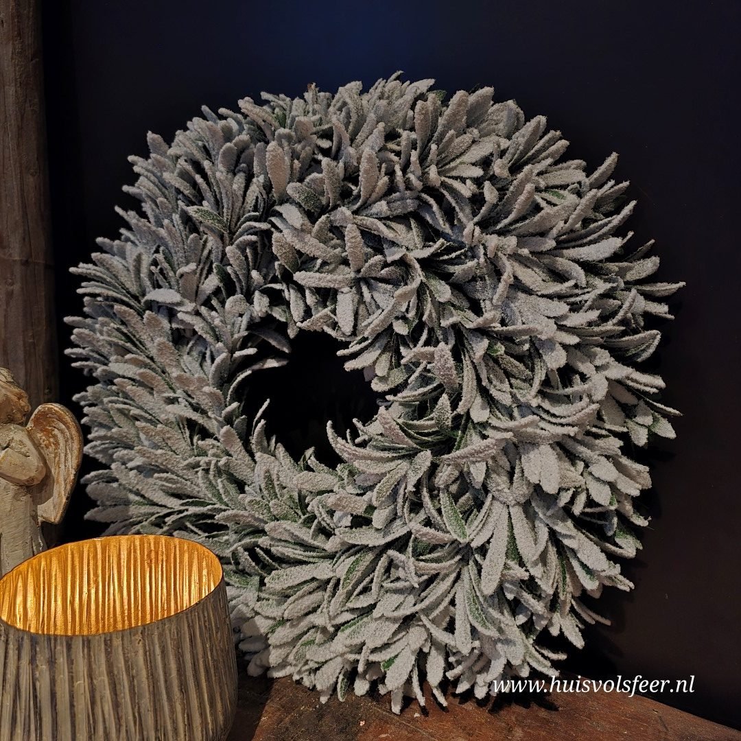 Winterse sneeuwkrans || 40 cm - Afbeelding 6