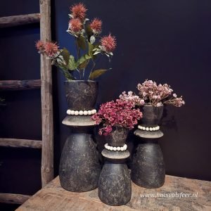 Pors vaas met kralen- 30 cm