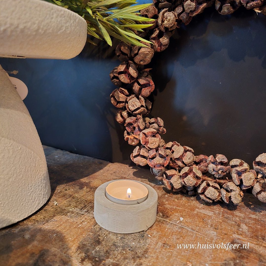 Stone Grey- Waxinelichthouder - Afbeelding 3