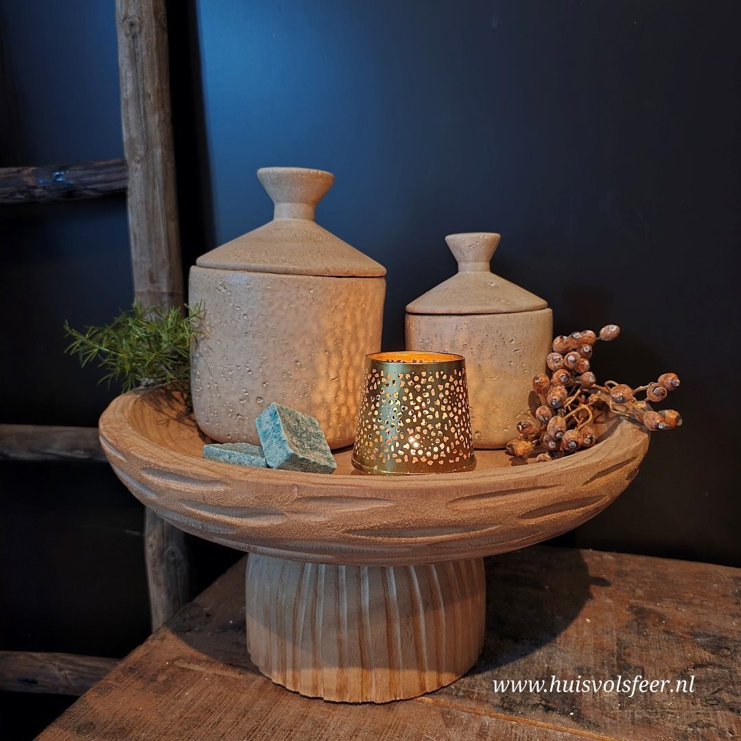 Plateau Paulownia- Hout Bruin || 38 cm.