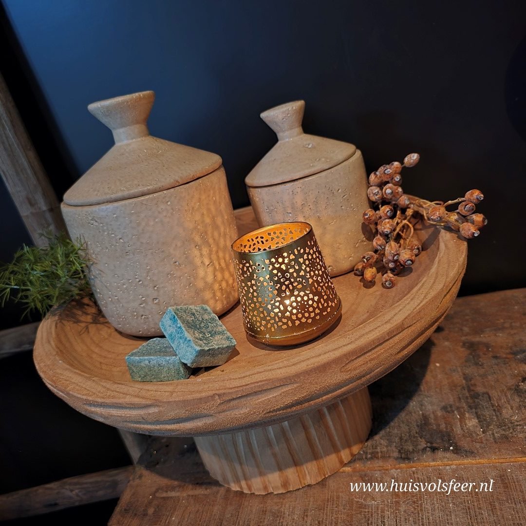 Plateau Paulownia- Hout Bruin || 38 cm. - Afbeelding 2