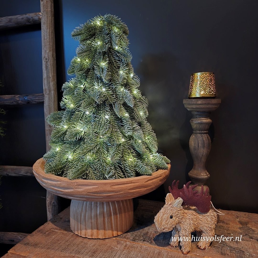 Plateau Paulownia- Hout Bruin || 38 cm. - Afbeelding 4