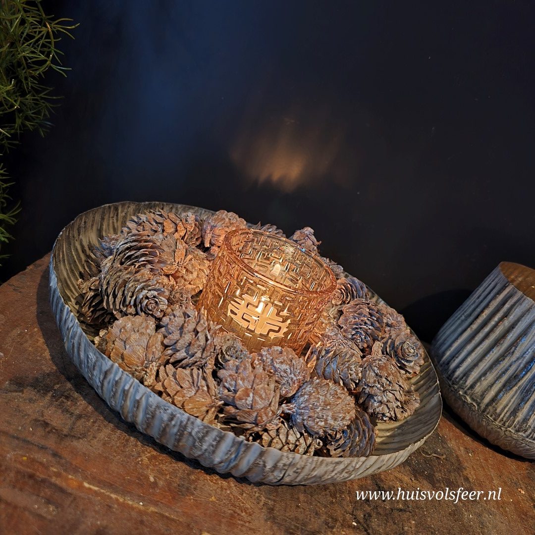 Bewerkte Schaal Gold White- Hoge rand || 23 cm - Afbeelding 4