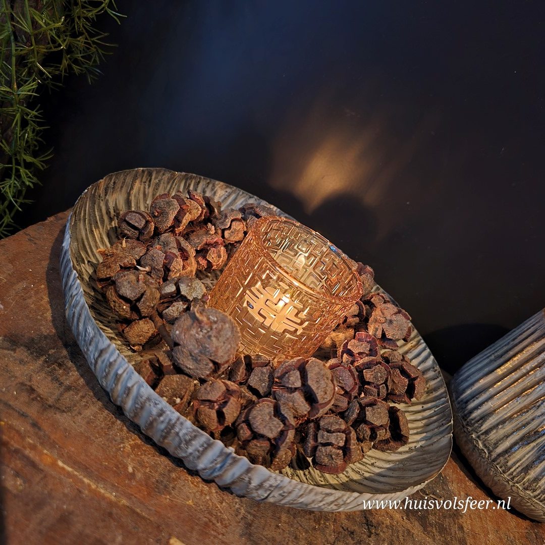 Bewerkte Schaal Gold White- Hoge rand || 23 cm - Afbeelding 6