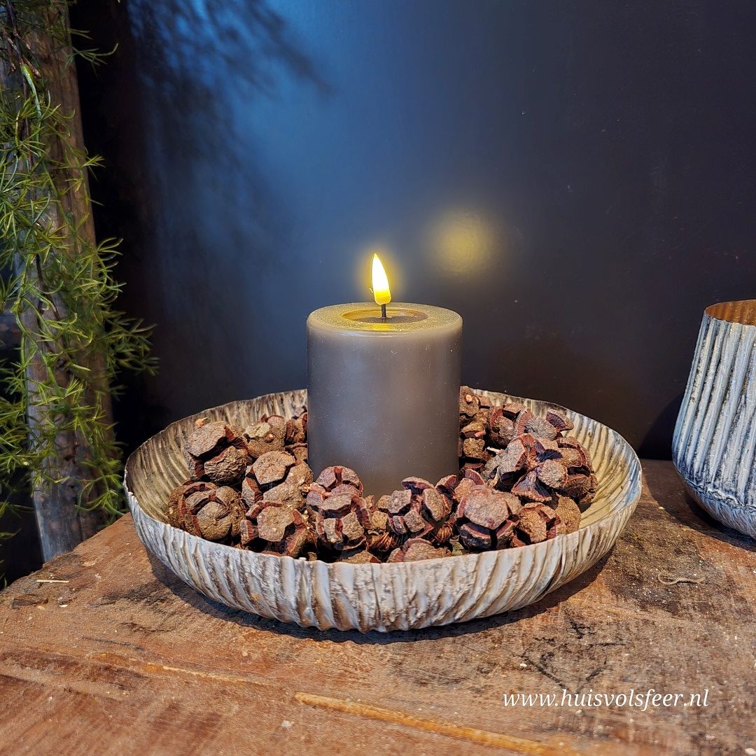 Bewerkte Schaal Gold White- Hoge rand || 23 cm - Afbeelding 7