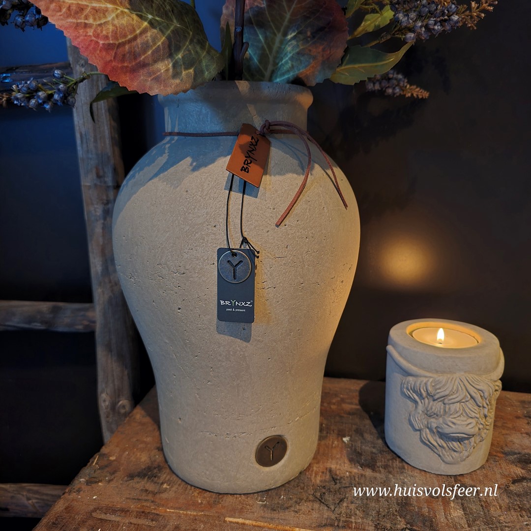 Vase Allure Leather Rope 34 cm- Majestic Taupe || Brynxz - Afbeelding 2