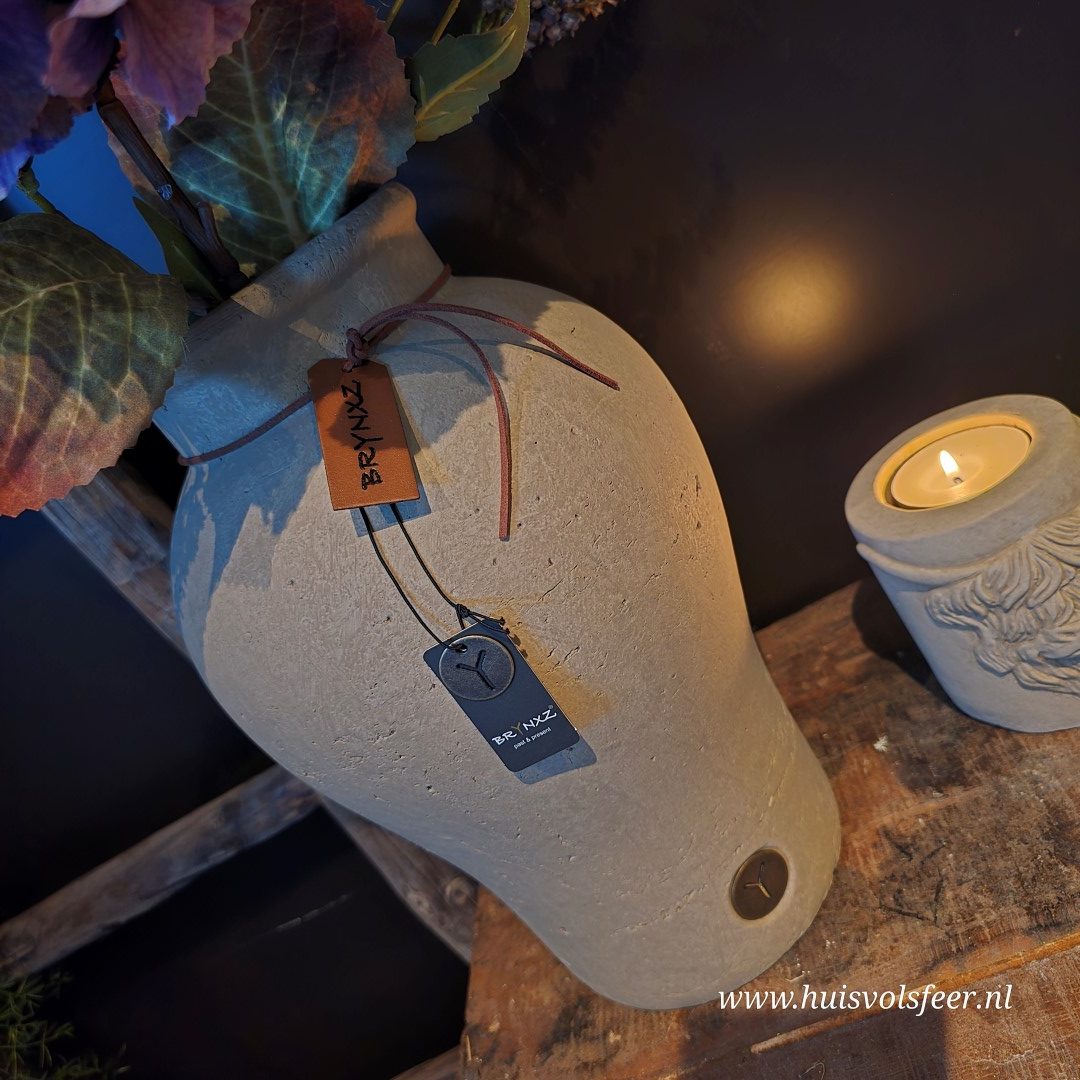 Vase Allure Leather Rope 34 cm- Majestic Taupe || Brynxz - Afbeelding 3