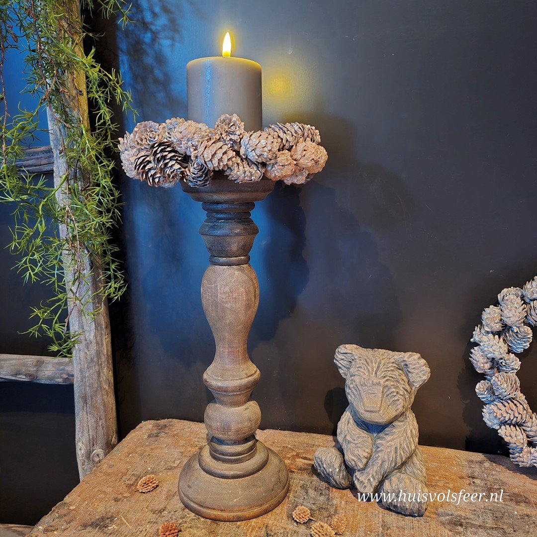 Houten kandelaar || 35 cm - Afbeelding 6