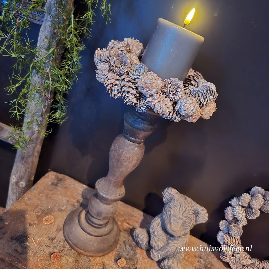 Houten kandelaar || 35 cm - Afbeelding 7