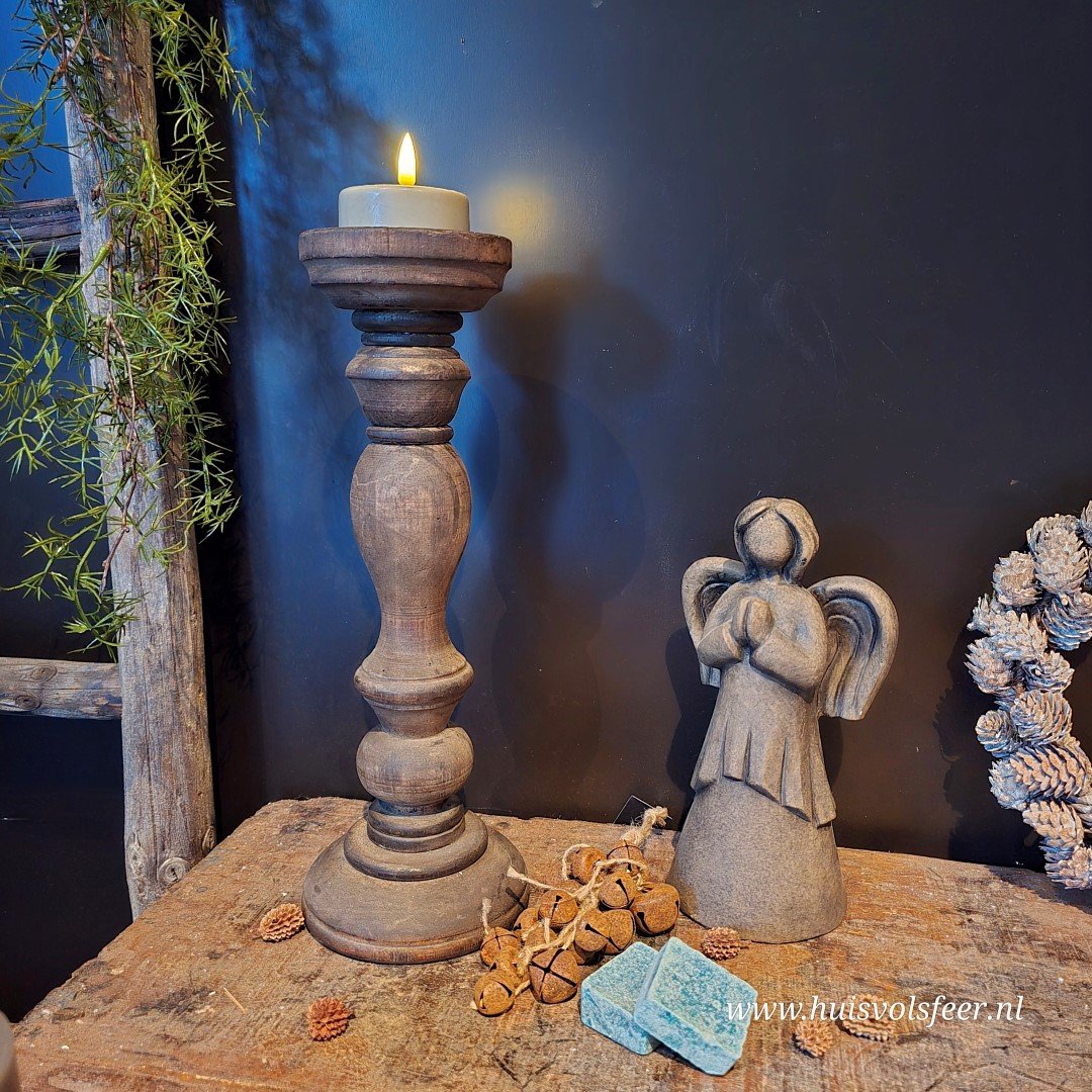 Houten kandelaar || 35 cm - Afbeelding 4