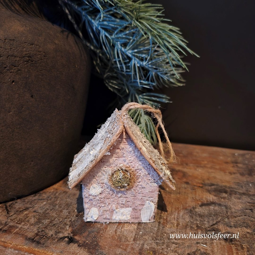 Set van 3 houten huisjes met sneeuwlook || Winterse decoratie - Afbeelding 4
