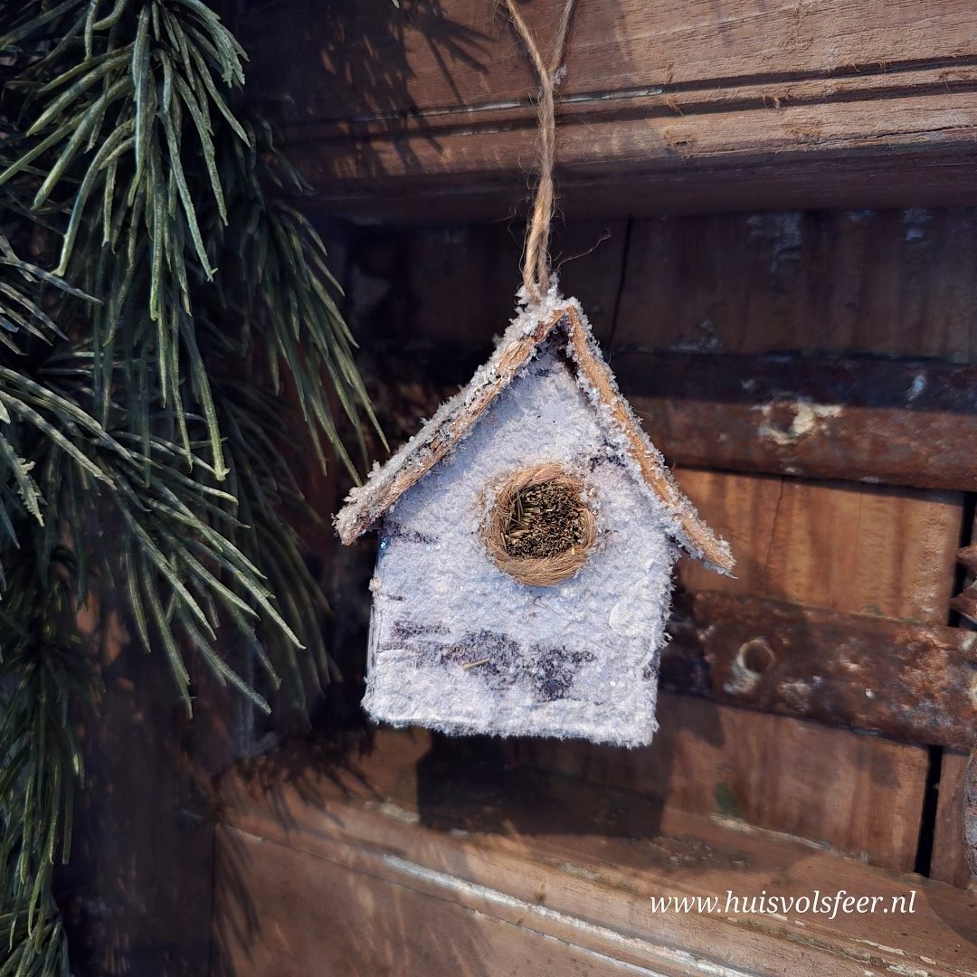 Set van 3 houten huisjes met sneeuwlook || Winterse decoratie - Afbeelding 6