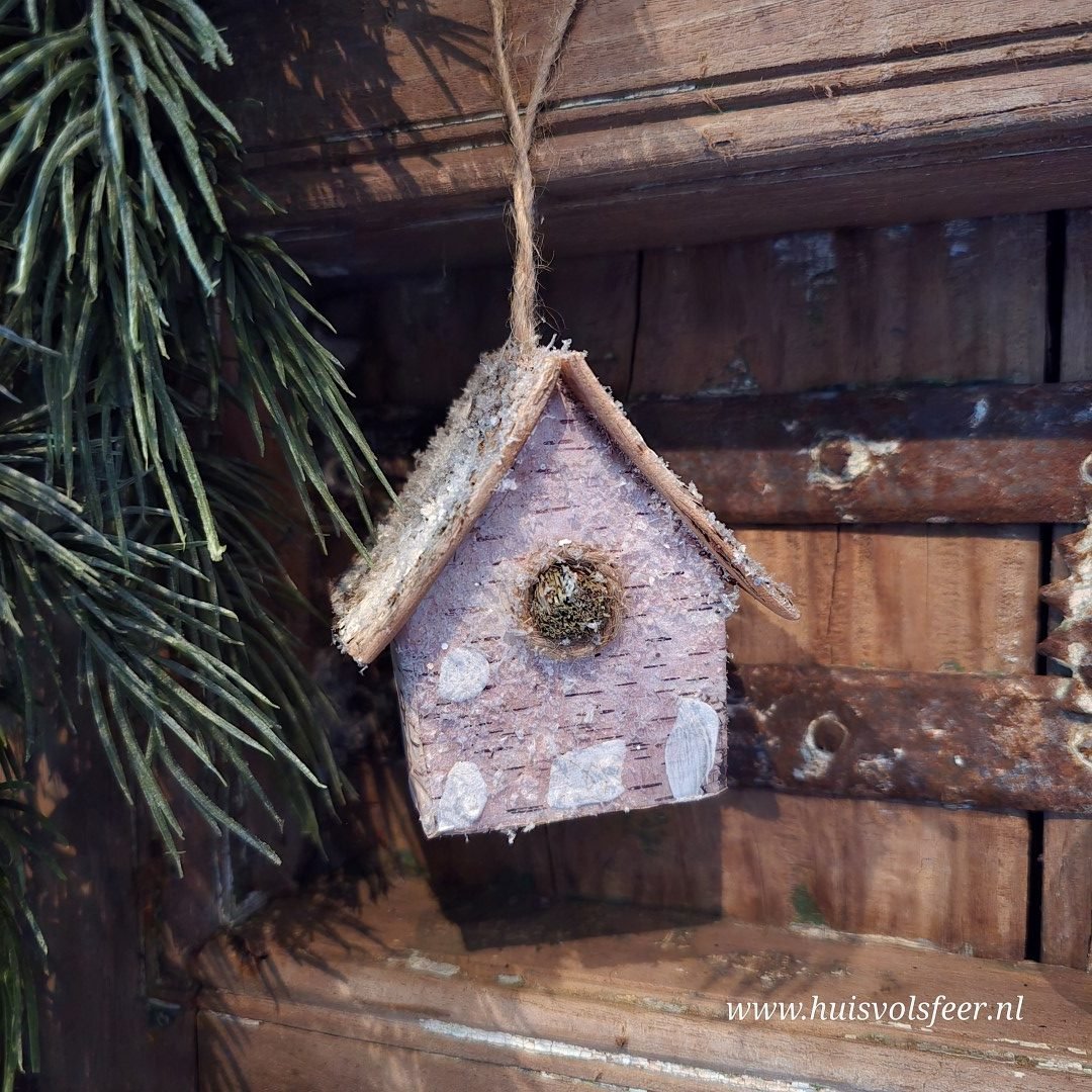 Set van 3 houten huisjes met sneeuwlook || Winterse decoratie - Afbeelding 8