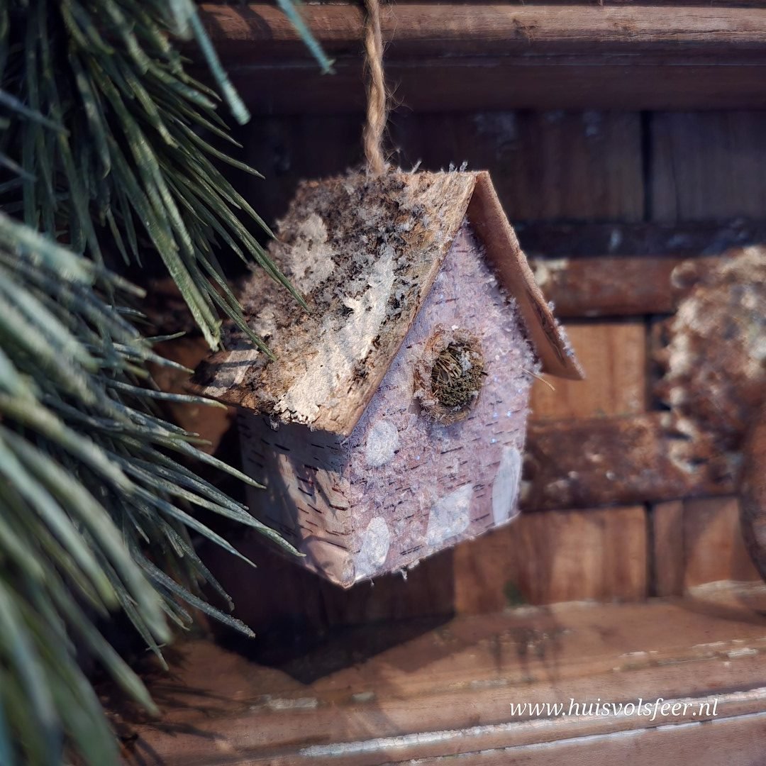Set van 3 houten huisjes met sneeuwlook || Winterse decoratie - Afbeelding 9