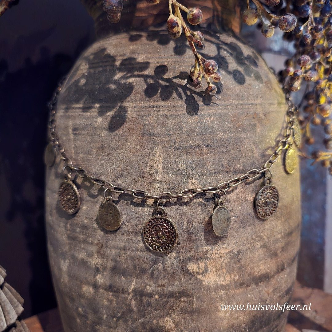 Kruik Ketting- Antique Coins (±60 cm) - Afbeelding 2