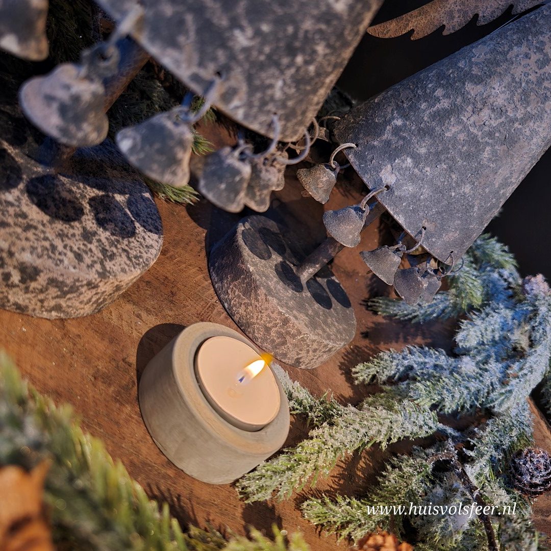 Stone Grey- Waxinelichthouder