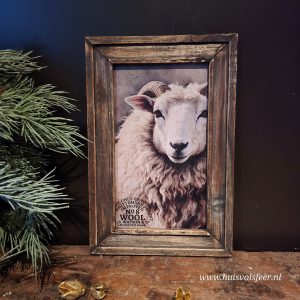 Houten lijst- Schaap || 20xH30 cm