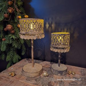 Ledlamp met muntjes 30 cm- Roest
