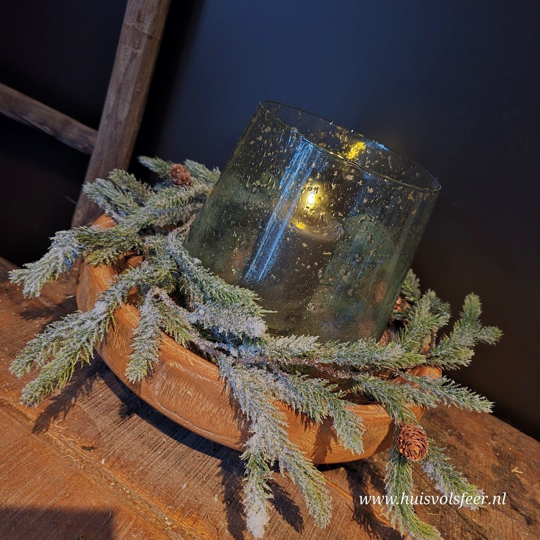 Houten schaal op voet || 38 cm - Afbeelding 6