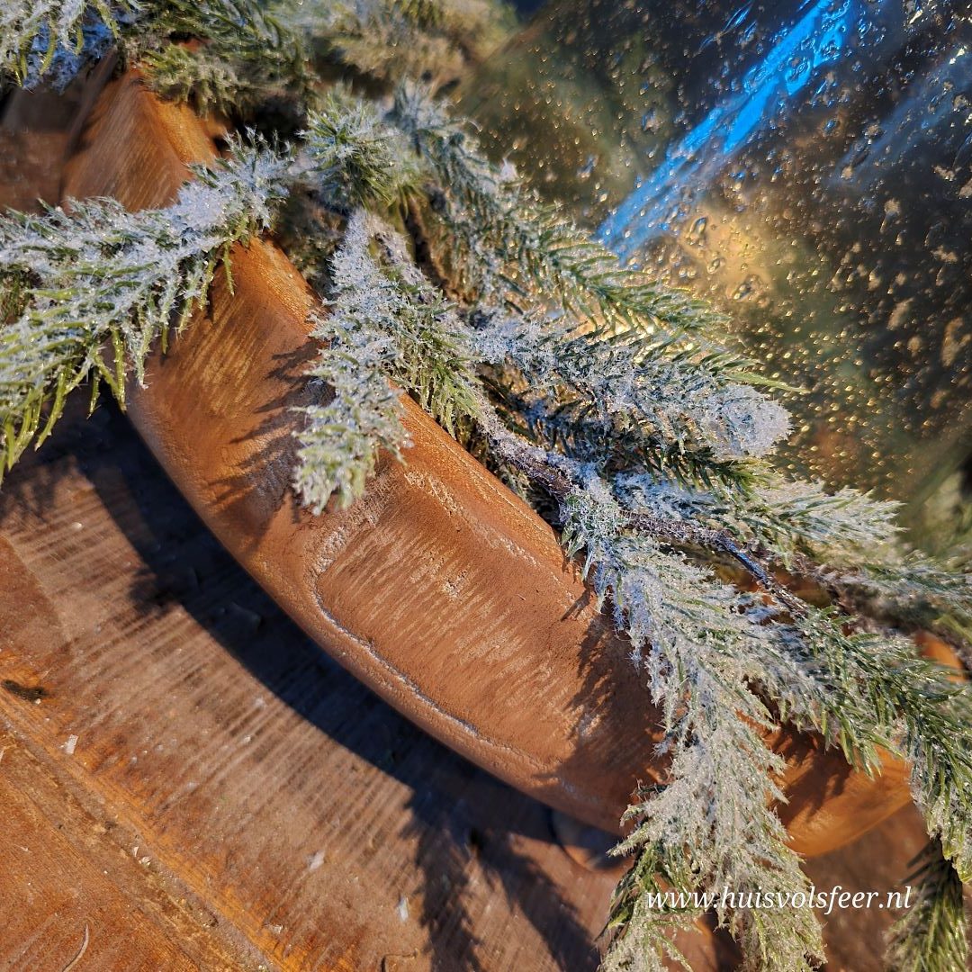 Houten schaal op voet || 38 cm - Afbeelding 7