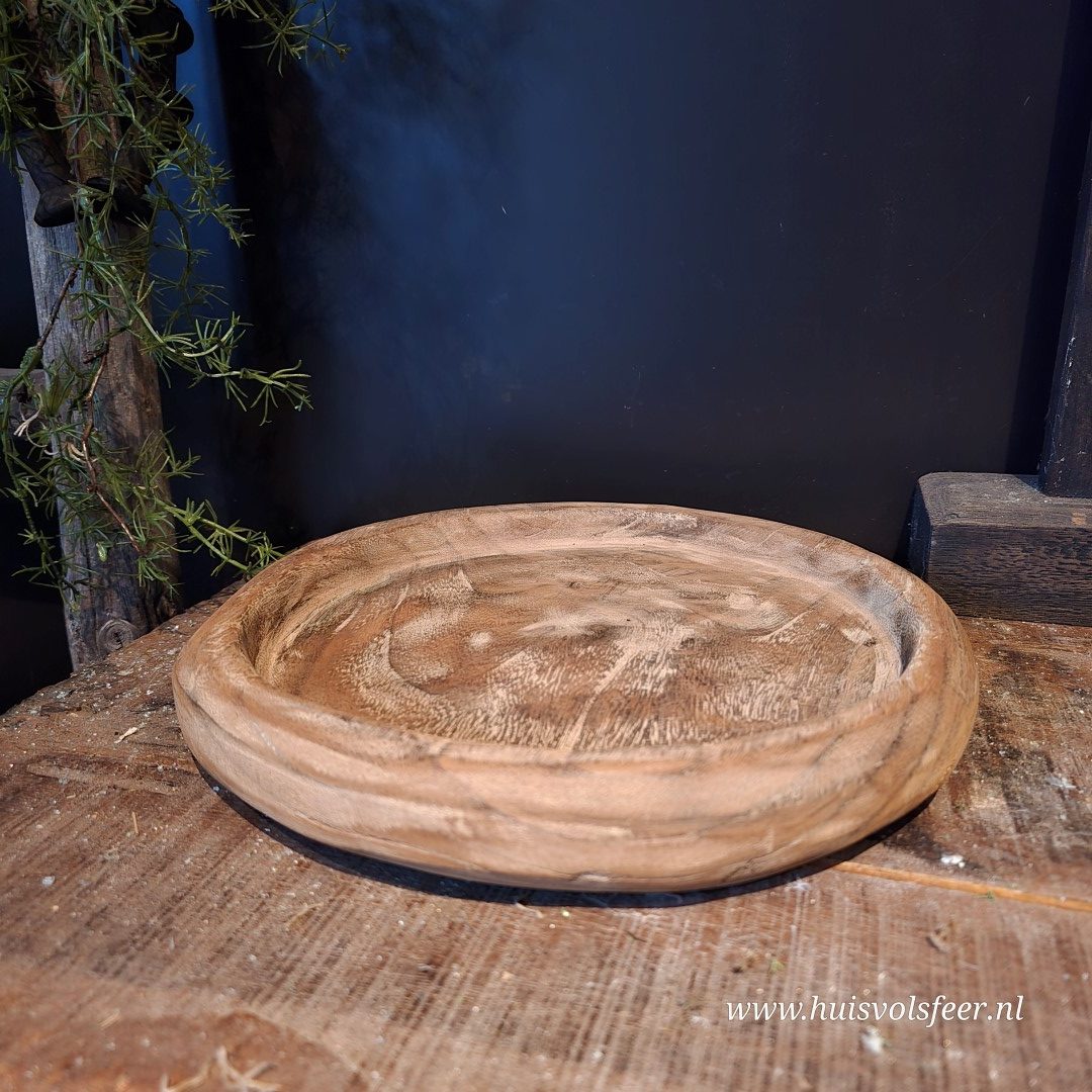 Schaal van paulownia hout || 28 cm - Afbeelding 6