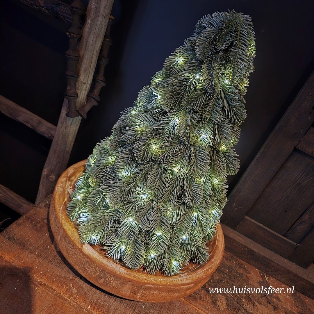 Houten schaal op voet || 38 cm - Afbeelding 3