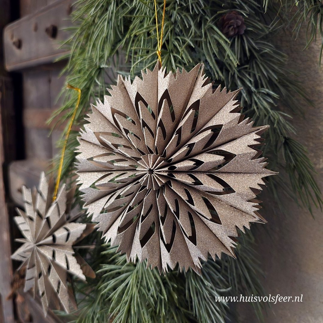 Hanger Star with Glitter – Model Rond || 15 cm - Afbeelding 3