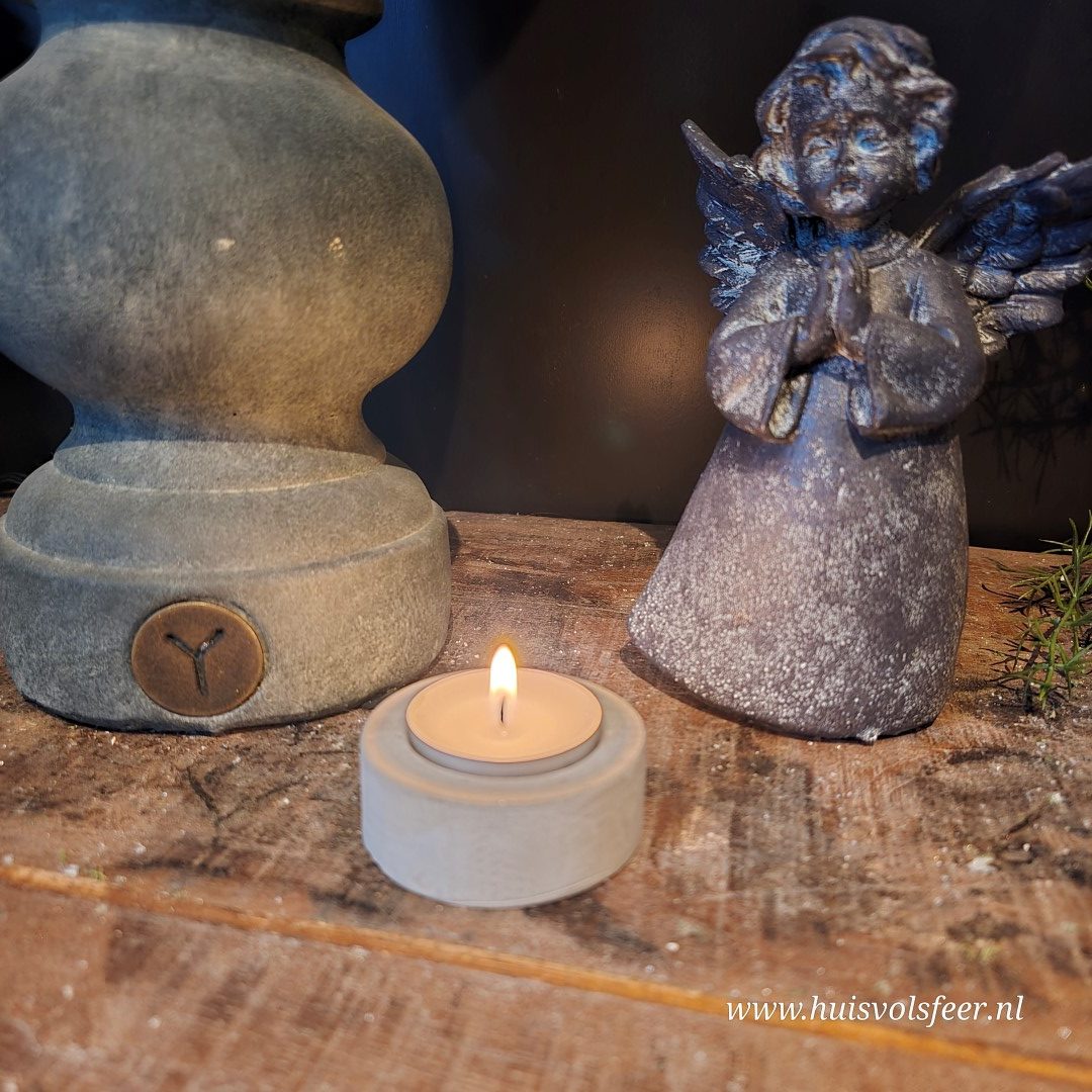 Stone Grey- Waxinelichthouder - Afbeelding 4