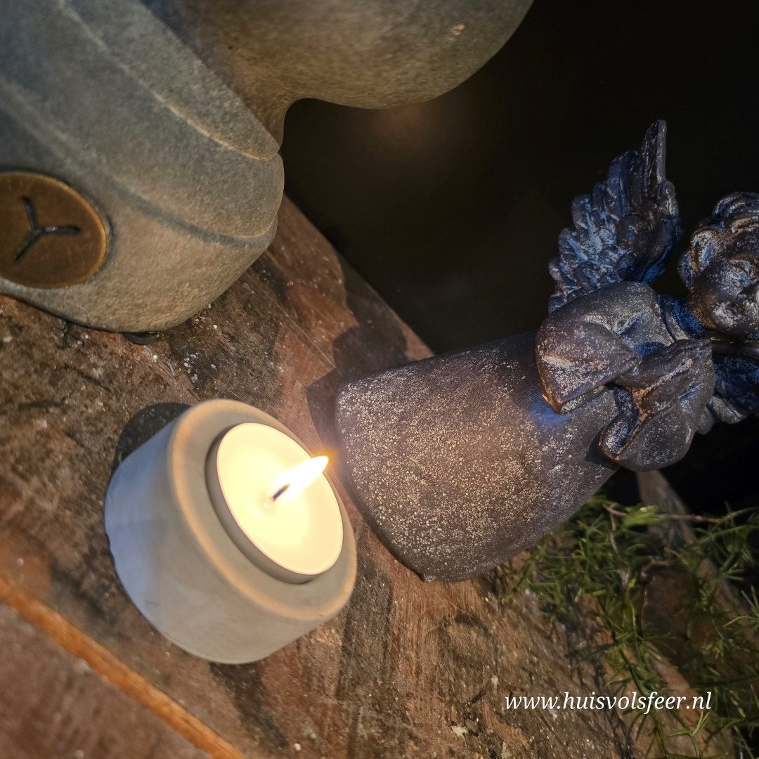 Stone Grey- Waxinelichthouder - Afbeelding 5