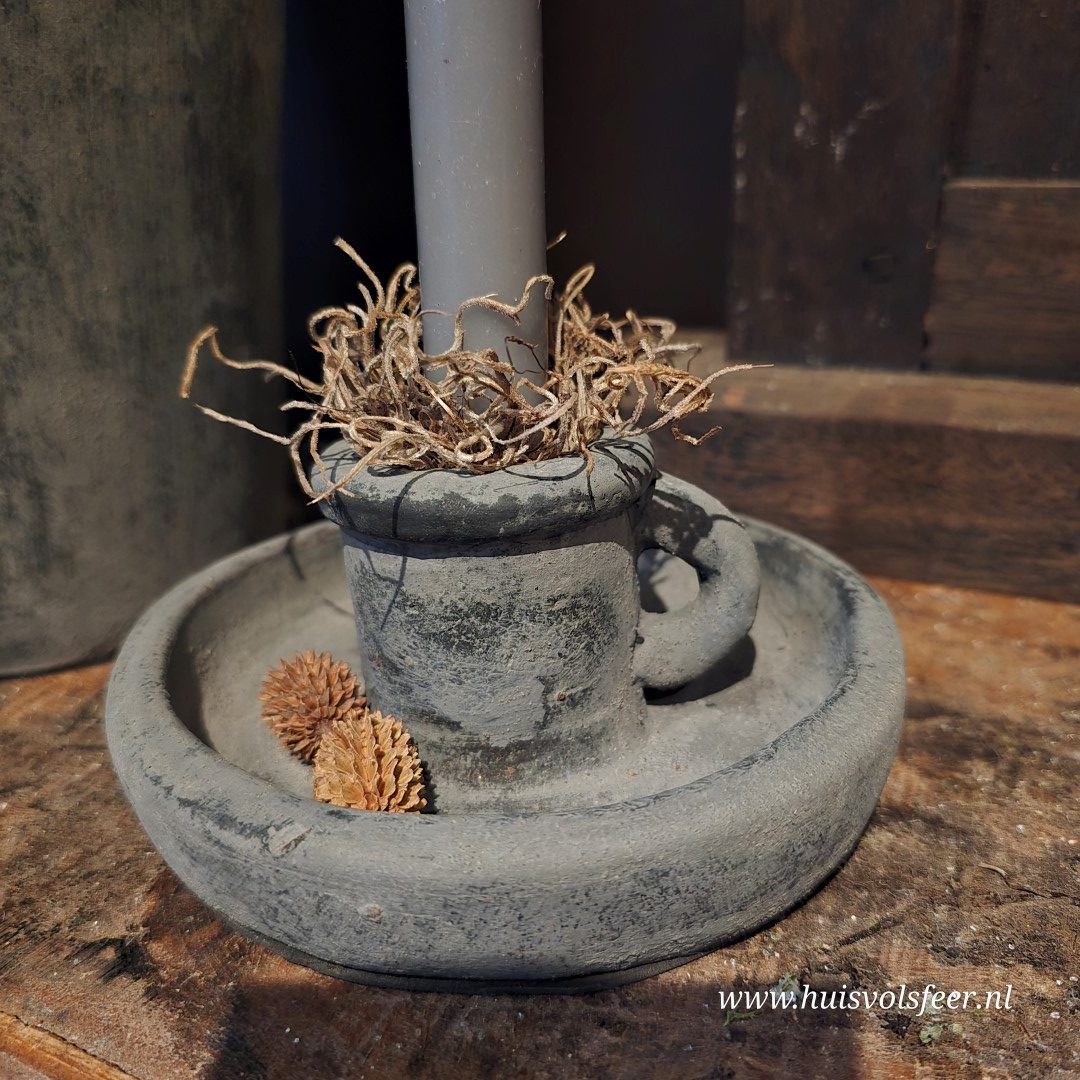 Dinner Candleholder Classic- Stone Black || Brynxz - Afbeelding 3