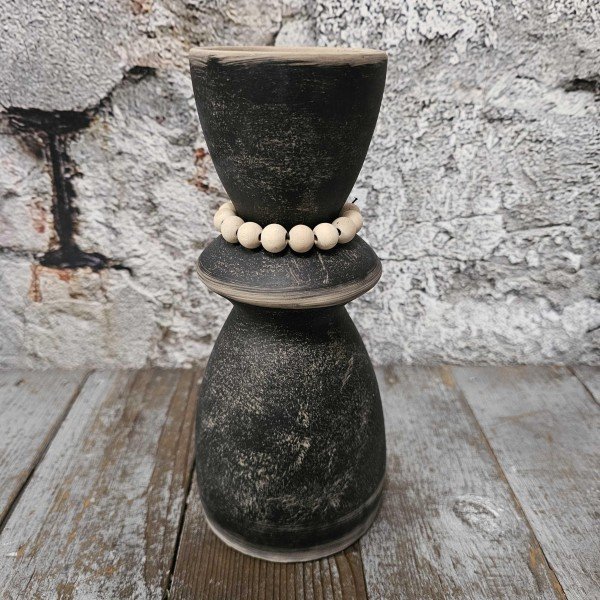 Pors vaas met kralen- 24 cm - Afbeelding 9