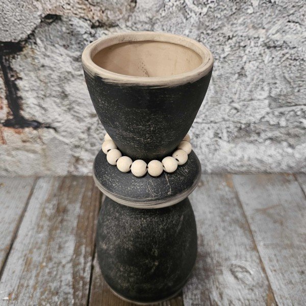 Pors vaas met kralen- 24 cm - Afbeelding 10