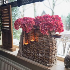 Hortensia Bush Antique Pink- 48 cm || Luxe Zijdeboem