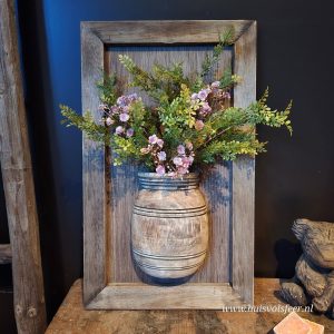 Houten Lijst met Kruik- Country Blossom